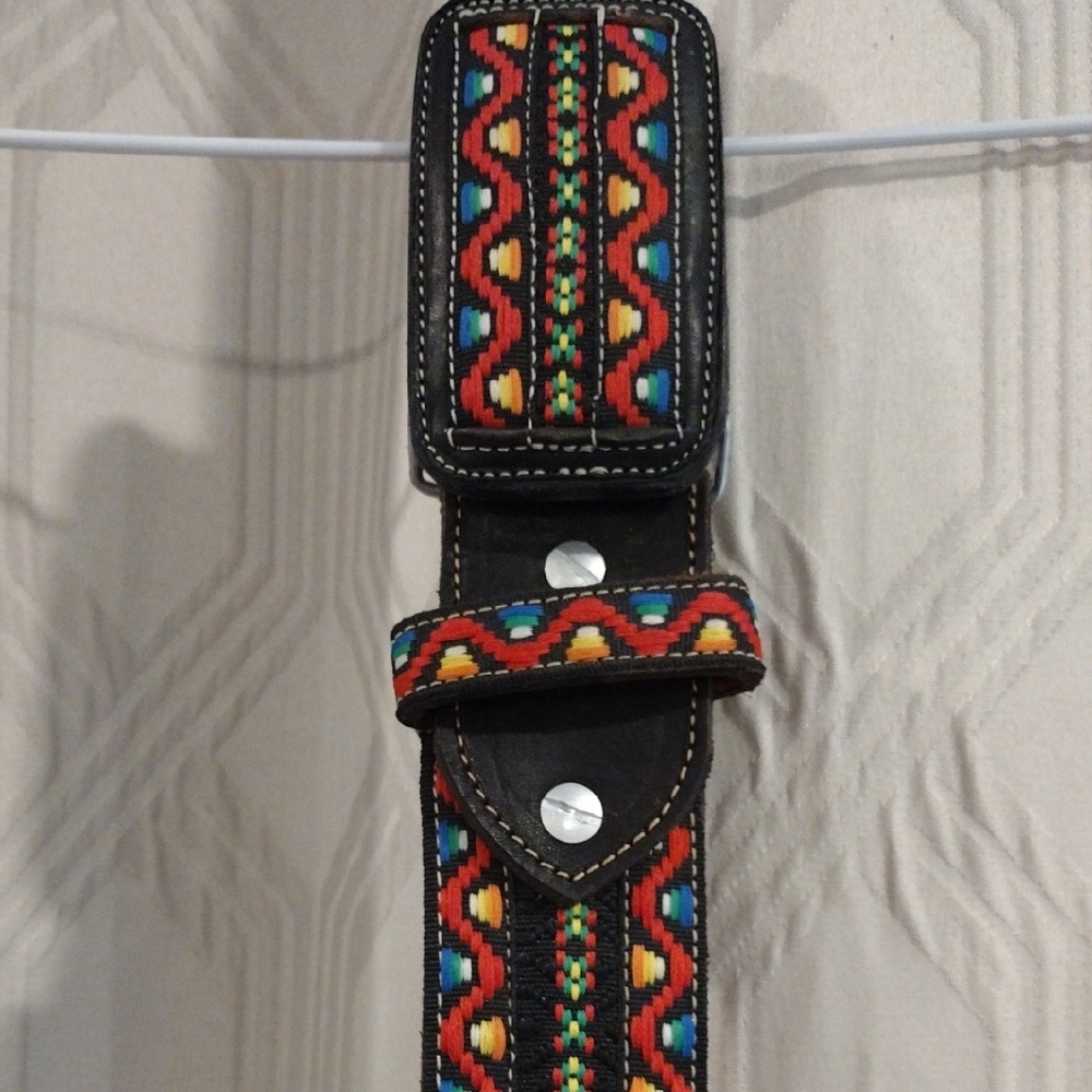 Colorful Mexican Embroidered Men's Belt